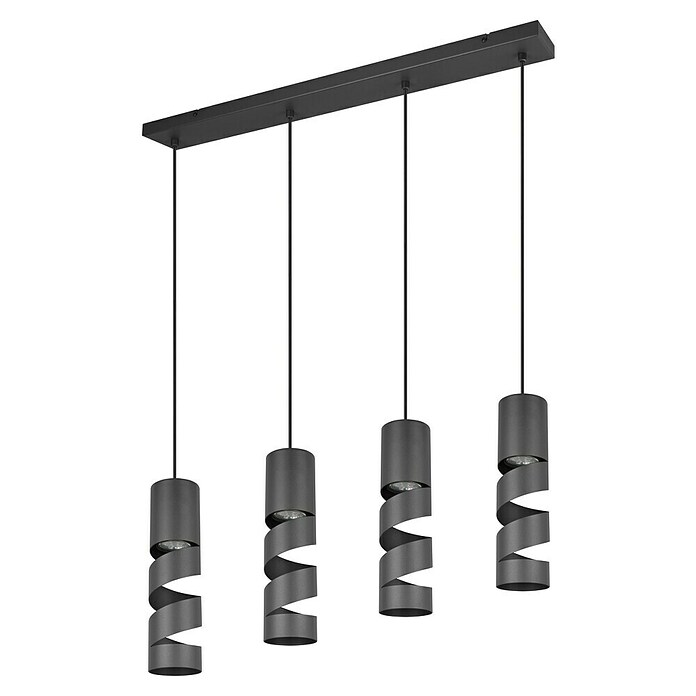 Trio Lighting Stream Lámpara colgante (40 W, L x An x Al: 9 x 80 x 150 cm, Negro, GU10) | BAUHAUS