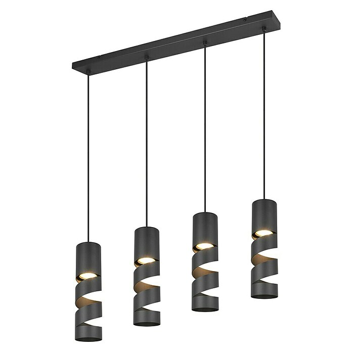 Trio Lighting Stream Lámpara colgante (40 W, L x An x Al: 9 x 80 x 150 cm, Negro, GU10) | BAUHAUS