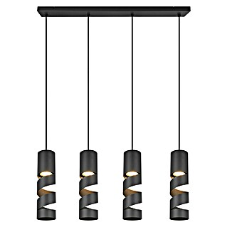 Trio Lighting Stream Lámpara colgante (40 W, L x An x Al: 9 x 80 x 150 cm, Negro, GU10)