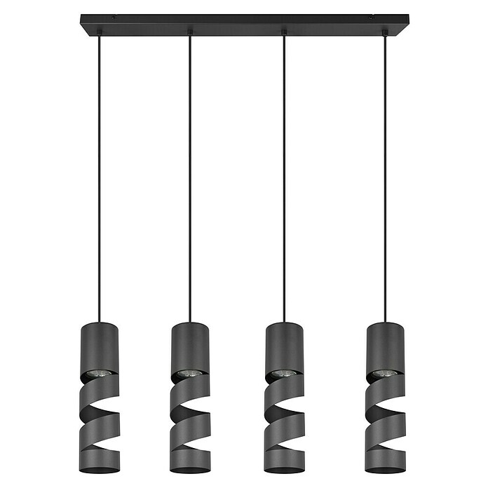 Trio Lighting Stream Lámpara colgante (40 W, L x An x Al: 9 x 80 x 150 cm, Negro, GU10) | BAUHAUS