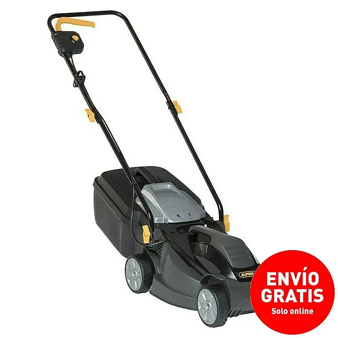 Alpina Cortacésped eléctrico BL320E - 1.000 W, Ancho de corte: 32 cm - Imagen de un cortacésped Alpina, que facilita el cuidado del césped. Ideal para un jardín bien cuidado.