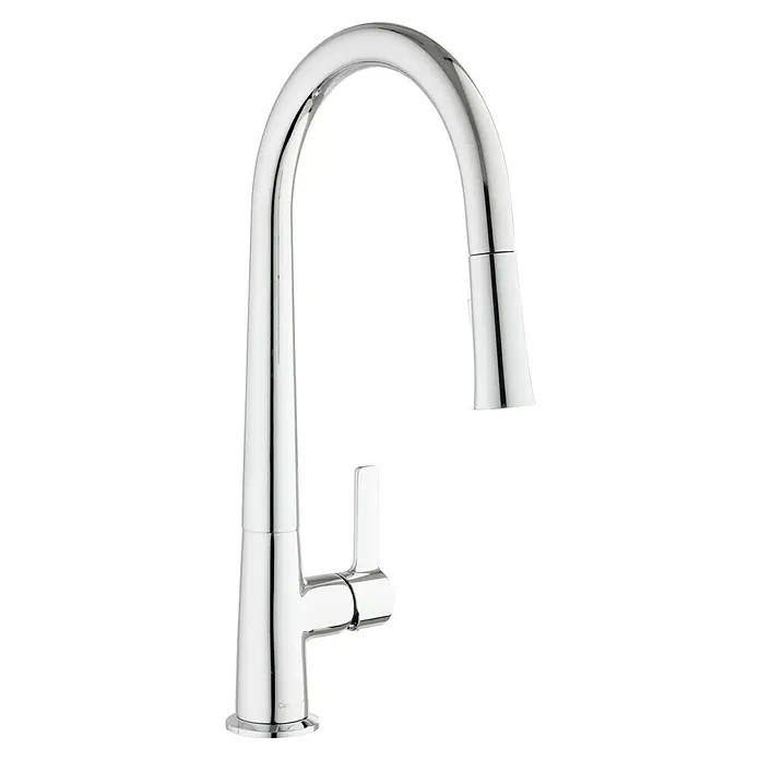 Camargue Spültischarmatur Arcade - Chrom, Glänzend - Glänzende Küchenarmatur mit hohem Auslauf und Einhebelmischer. Modernes Design für zeitgemäße Küchen, Chrom-Finish, ideal für Spültischinstallation.