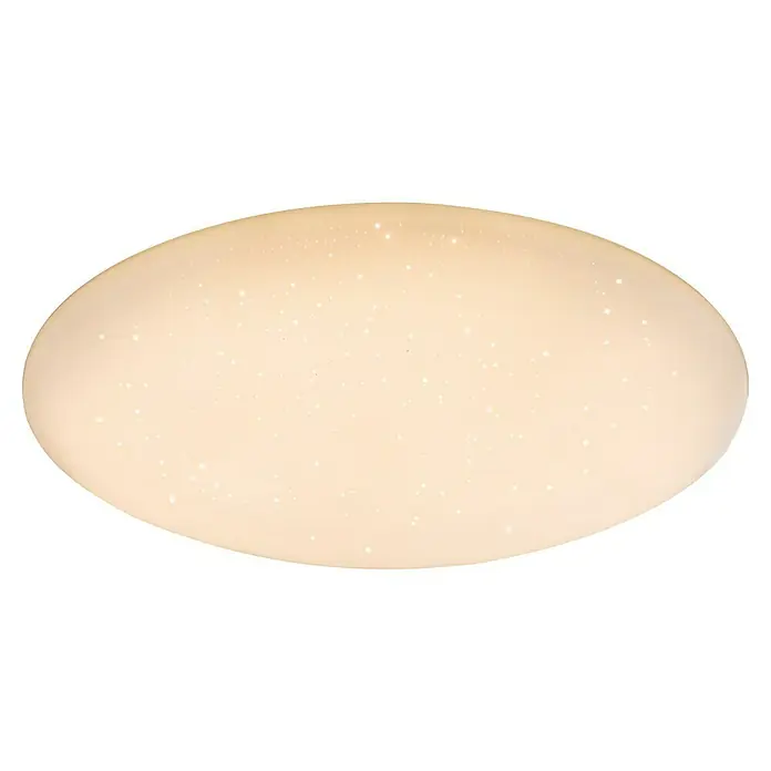 Tween Light Plafón LED redondo Estrella - 42 W, Diámetro: 48,5 cm, Blanco, Blanco frío, IP20 - Una lámpara de techo ovalada con una pantalla color crema salpicada de pequeñas luces en forma de estrella, ideal para crear un ambiente acogedor.