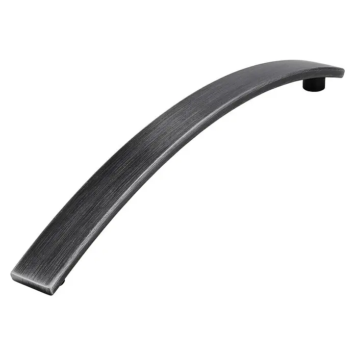 Siro Möbelgriff Möbelgriff 2084 - L x B x H: 15 x 180 x 25 mm, Dunkelgrau, Typ Möbelgriff: Bügel - Gebogener Möbelgriff aus gebürstetem Stahl. Perfekt für Schubladen und Schränke, um einen modernen Touch zu verleihen.