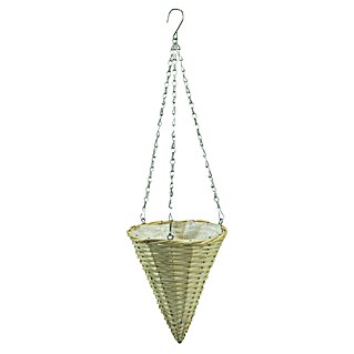 Blumenampel (Außenmaß (Ø x H): 17 x 22 cm, Polyester, Natur)