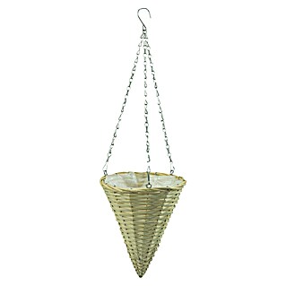 Blumenampel (Außenmaß (Ø x H): 22 x 26 cm, Polyester, Natur)