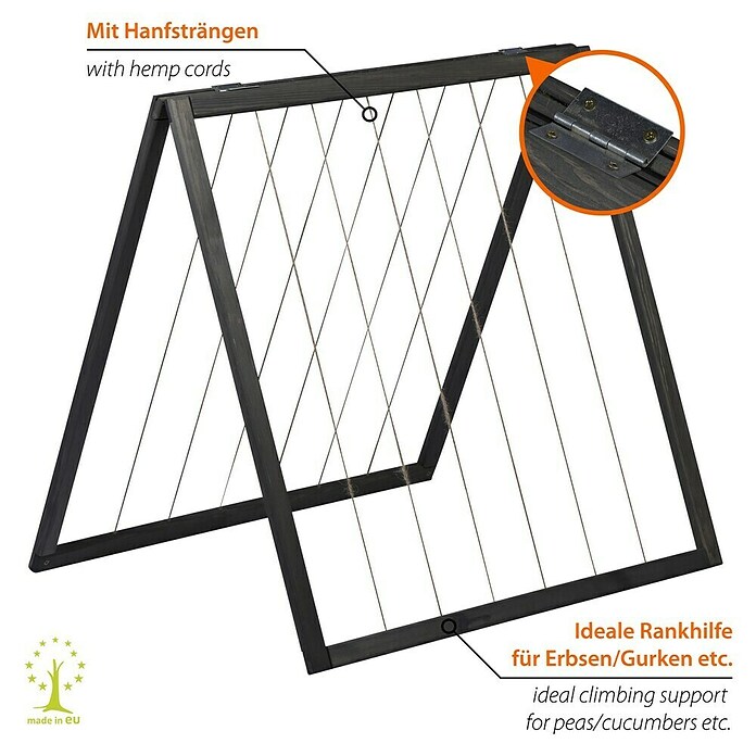 Dobar Rankhilfe (58 x 70 cm, Holz, Anthrazit) | BAUHAUS