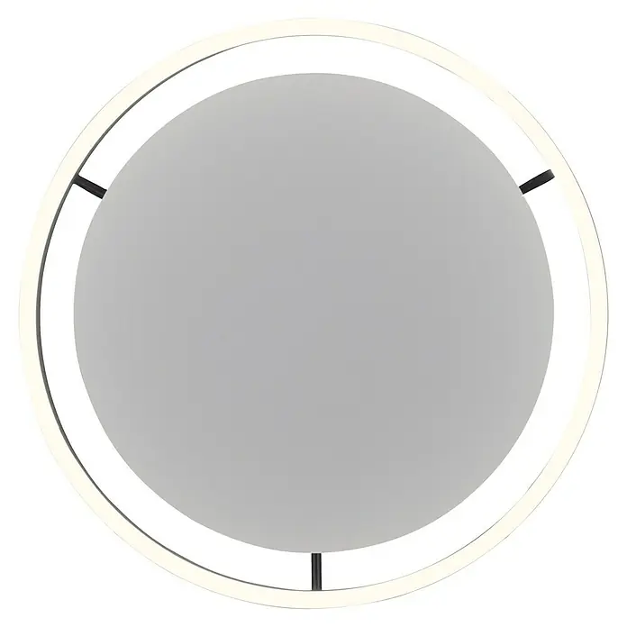 Just Light Ritus Plafón LED redondo - L x An x Al: 39,3 x 39,3 x 5,3 cm, Blanco cálido - Primer plano de una lámpara de techo LED redonda y moderna con un diseño minimalista e iluminación suave.