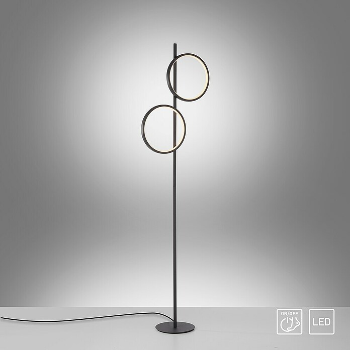 Just Light Ritus Staande ledlamp (Hoogte: 151 cm, Zwart, Warm wit) | BAUHAUS