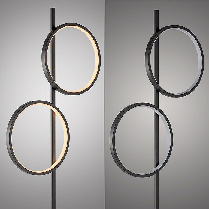 Just Light Ritus Lámpara de pie LED (Altura: 151 cm, Negro, Blanco cálido) | BAUHAUS