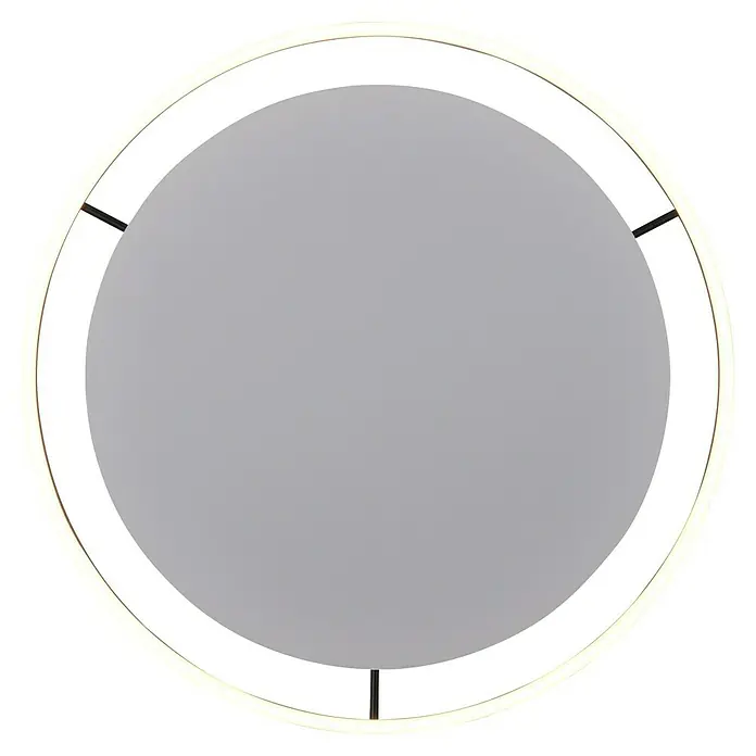 Just Light Ritus Plafón LED redondo - L x An x Al: 58,5 x 58,5 x 5,3 cm, Blanco cálido - Primer plano de una moderna lámpara de techo LED con un diseño circular e iluminación brillante, ideal para soluciones de iluminación elegantes.
