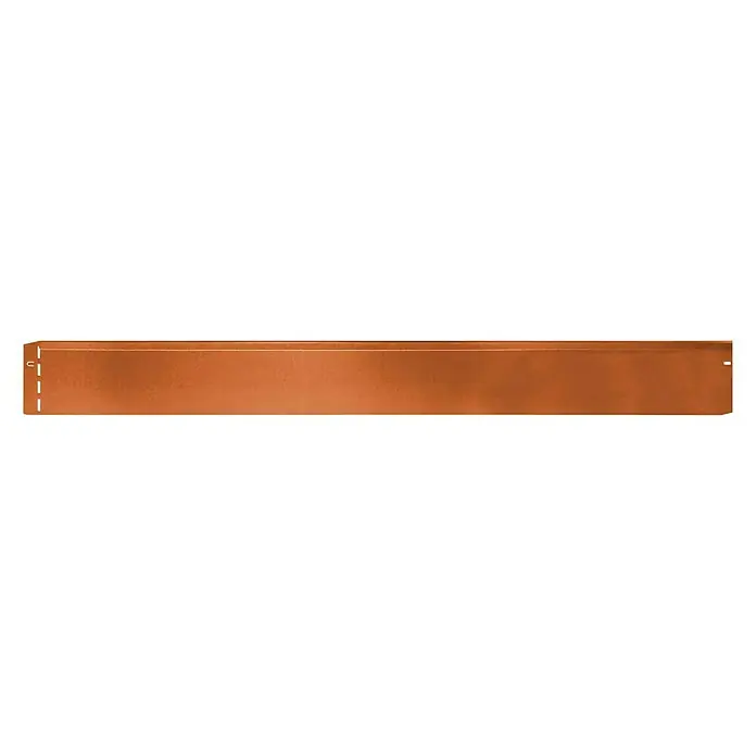 Bellissa Rasenkante Corten - Rost, 118 x 20 cm - Ein langes, braunes Bordüren-Element, das sich ideal zur Abgrenzung und Verschönerung von Gartenbereichen eignet.