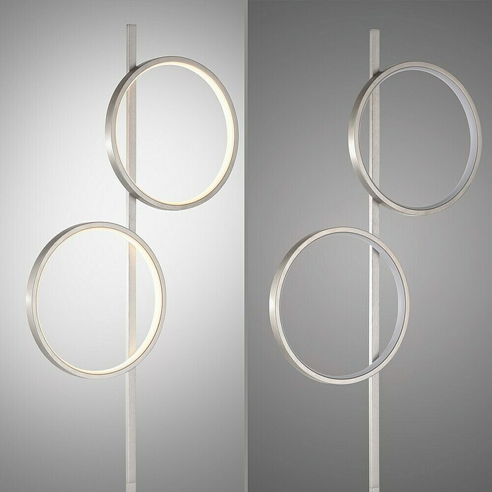 Just Light Ritus Lámpara de pie LED (Altura: 151 cm, Plata, Blanco cálido) | BAUHAUS