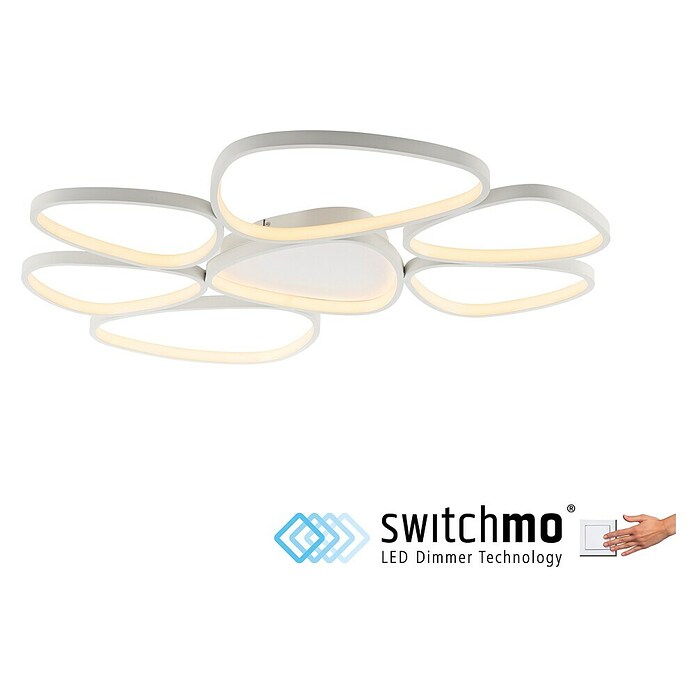 Just Light Led-plafondlamp (l x b x h: 920 x 700 x 65 mm, Wit, Warm wit) | BAUHAUS