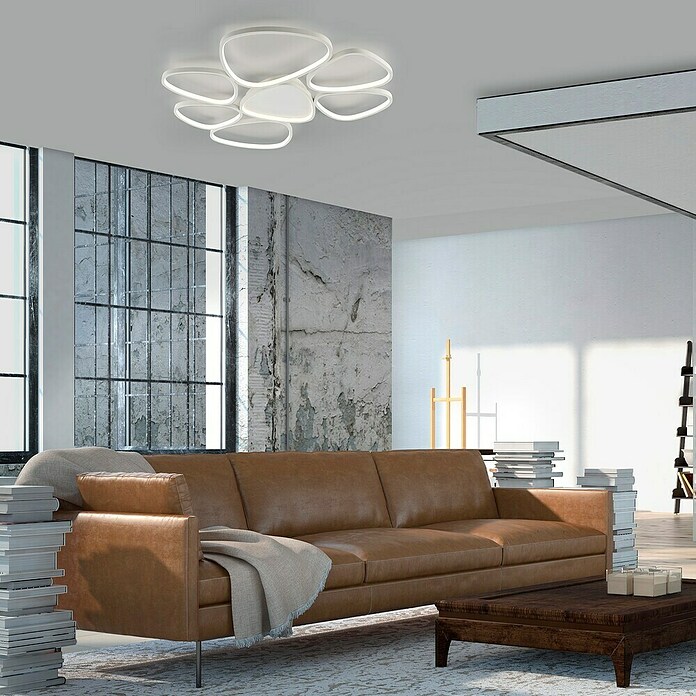 Just Light Led-plafondlamp (l x b x h: 920 x 700 x 65 mm, Wit, Warm wit) | BAUHAUS