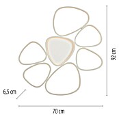 Just Light Led-plafondlamp (l x b x h: 920 x 700 x 65 mm, Wit, Warm wit) | BAUHAUS