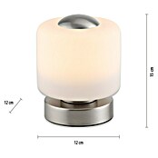 Just Light Led-tafellamp Bota Zilver/Wit 15,5cm (5 W, l x b x h: 12 x 12 x 15 cm, Wit, Warm wit) | BAUHAUS