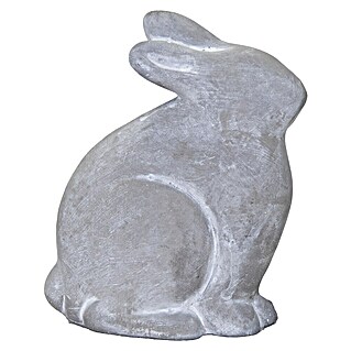 Mega Collections Gartendeko Hase (Motiv: Hase, L x B x H: 15,5 x 8,5 x 19 cm, Magnesia)