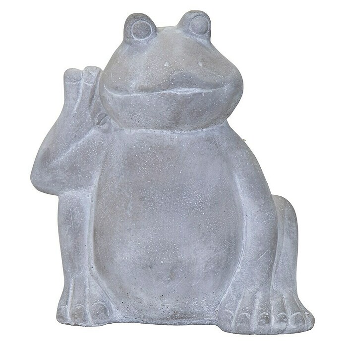 Mega Collections Gartendeko Frosch Listen (Motiv: Frosch Listen, L x B x H: 18,5 x 12 x 19 cm, Magnesia) | BAUHAUS