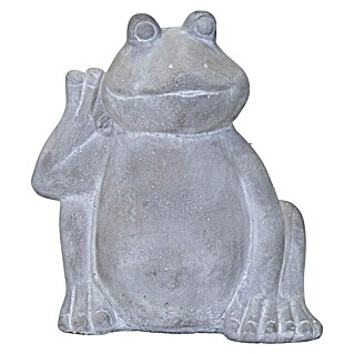 Mega Collections Gartendeko Frosch Listen (Motiv: Frosch Listen, L x B x H: 18,5 x 12 x 19 cm, Magnesia)