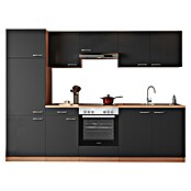 Respekta Composición de cocina (Ancho: 270 cm, Con dispositivos eléctricos, Gris)