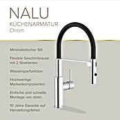 Lenz Spültischarmatur Nalu (Chrom/Schwarz, Glänzend) | BAUHAUS