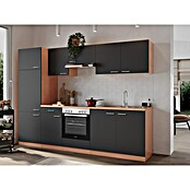 Respekta Composición de cocina (Ancho: 270 cm, Con dispositivos eléctricos, Gris)