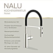 Lenz Spültischarmatur Nalu (Nickel/Schwarz, Matt) | BAUHAUS