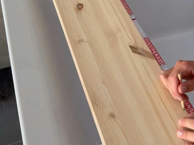 DIY Badewannenablage Schritt 1