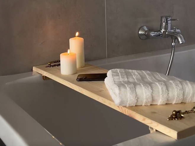 DIY Badewannenablage