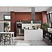 Respekta Premium Cocina de isla (Ancho: 280 cm, Con dispositivos eléctricos, Gris de alto brillo)