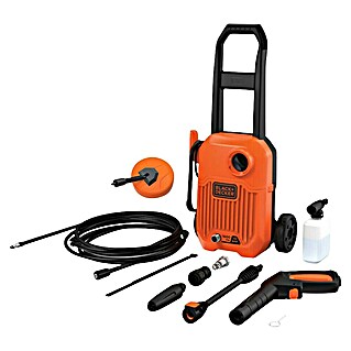 Black+Decker Hidrolimpiadora de alta presión BEPW1300LPA (1.300 W, Presión de funcionamiento: 110 bar, Capacidad de bombeo: 396 l/h)