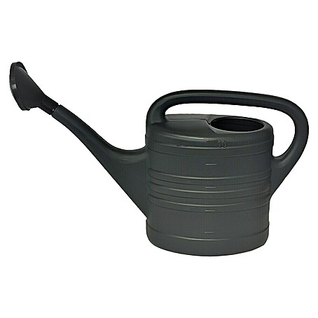 Gießkanne (10 l, Anthrazit, Kunststoff, Abnehmbares Brausemundstück)