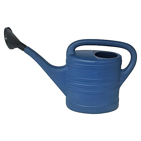 Gießkanne (10 l, Blau, Kunststoff, Abnehmbares Brausemundstück)