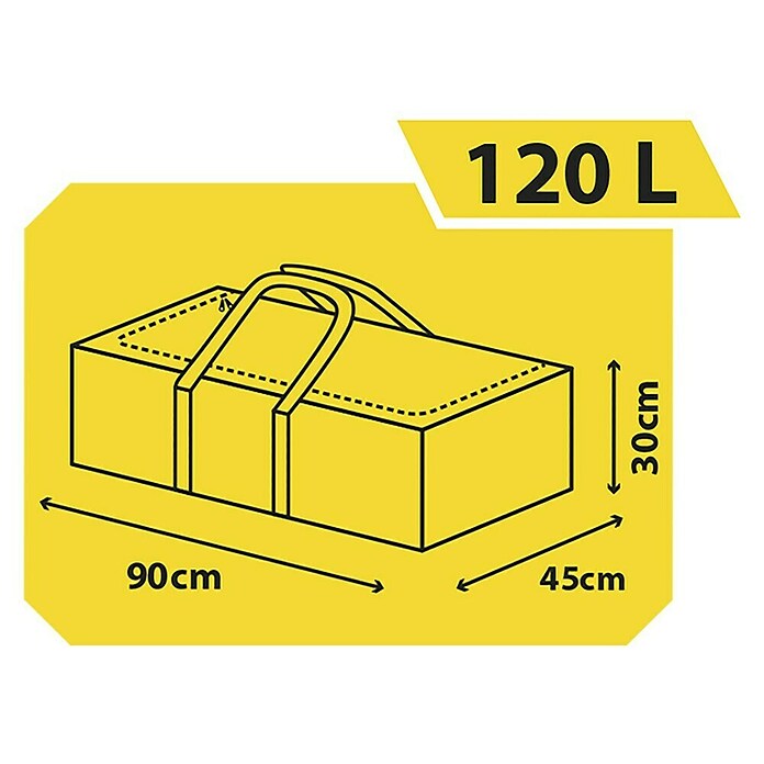Funda Taurus (120 l, Gris/Amarillo, Polipropileno) | BAUHAUS