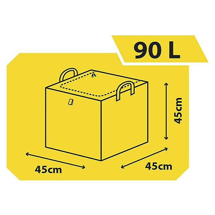Funda Taurus (90 l, Gris/Amarillo, Polipropileno) | BAUHAUS
