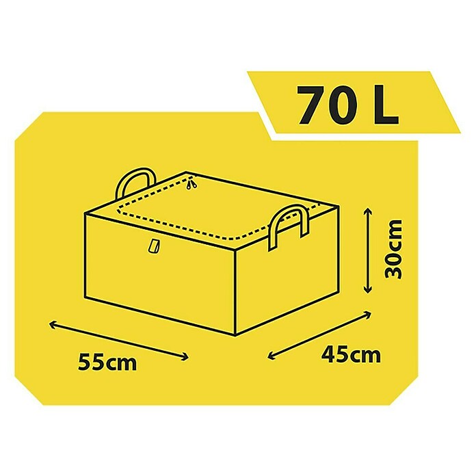 Funda Taurus (70 l, Gris/Amarillo, Polipropileno) | BAUHAUS