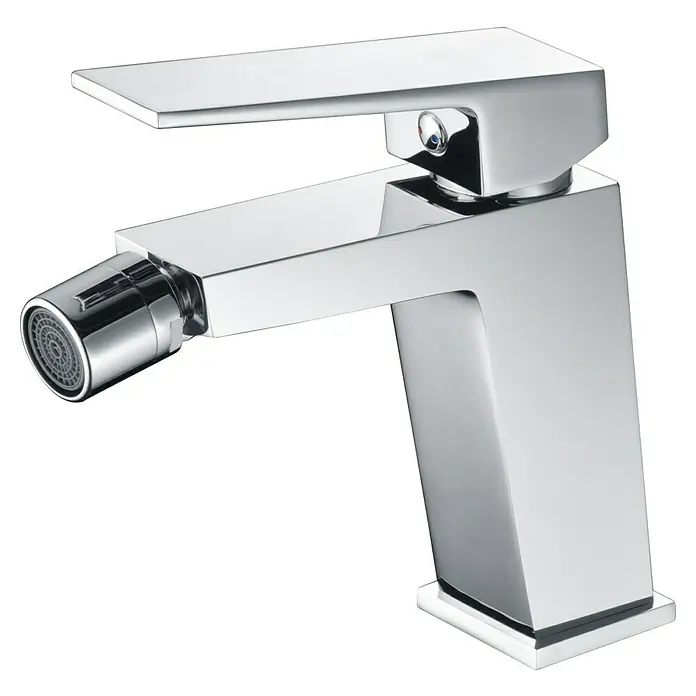 Camargue Adriatic Grifo monomando de bidé - Cromo - Moderno grifo de bidé cromado. El diseño angular y el acabado cromado brillante añaden un toque de elegancia a cualquier baño.