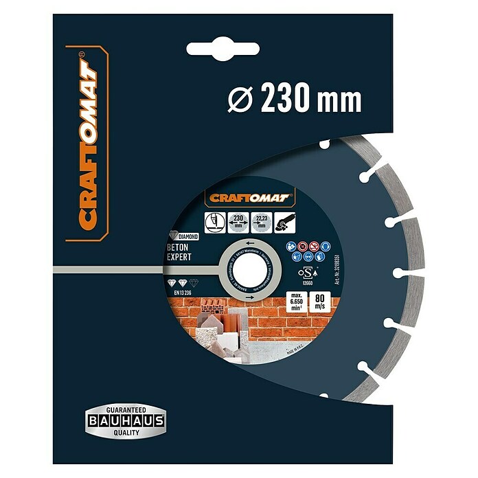 Craftomat Dijamantna rezna ploča Beton Expert  (Promjer rezne ploče: 230 mm, 1 Kom.) | BAUHAUS
