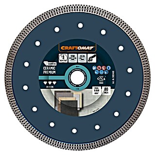Craftomat Diamant-Trennscheibe Ceramic Premium (Durchmesser Scheibe: 230 mm, Bohrung: 22,23 mm)