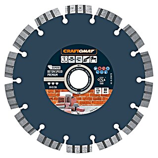 Craftomat Diamant-Trennscheibe Beton Speed Premium (Durchmesser Scheibe: 180 mm, 1 Stk.)