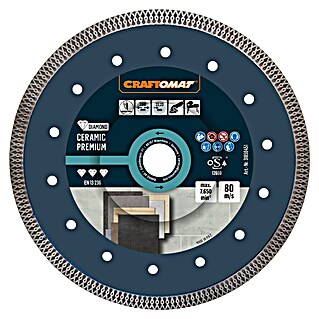 Craftomat Diamant-Trennscheibe Ceramic Premium (Durchmesser Scheibe: 200 mm, Bohrung: 22,23 mm)