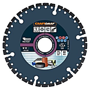 Craftomat Diamant-Trennscheibe Multicut (Durchmesser Scheibe: 125 mm, 1 Stk.)
