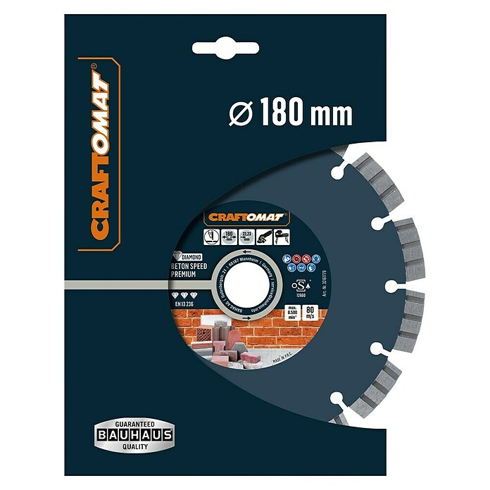 Craftomat Dijamantna rezna ploča Beton Speed  (Promjer rezne ploče: 180 mm, 1 Kom.) | BAUHAUS
