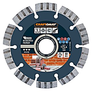 Craftomat Diamant-Trennscheibe Beton Speed Premium (Durchmesser Scheibe: 125 mm, 1 Stk.)