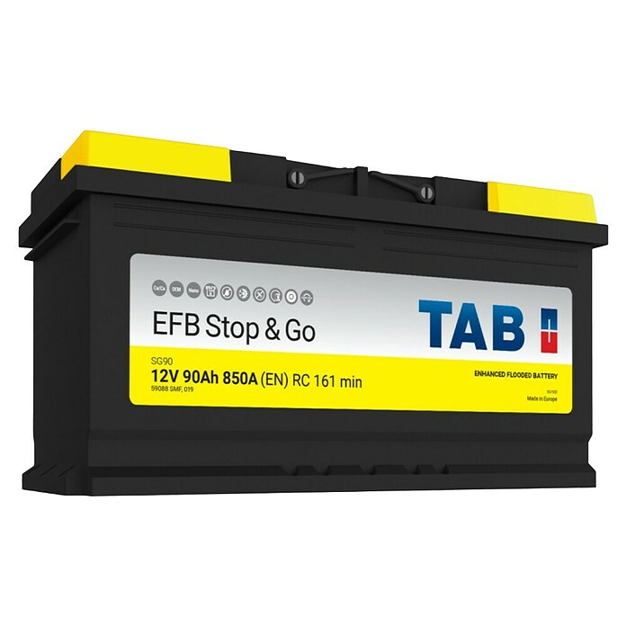 Automobilski akumulator TAB Stop & Go  (90 Ah, 12 V) | BAUHAUS