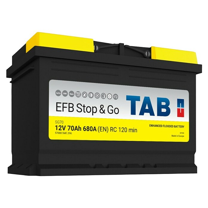 Automobilski akumulator TAB Stop & Go  (70 Ah, 12 V) | BAUHAUS