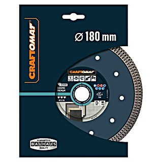 Craftomat Diamantna rezalna plošča za keramiko Ceramic Premium (Premer diska: 180 mm, Izvrtina: 22,23 mm)