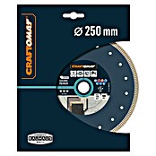 Craftomat Diamantna rezalna plošča za keramiko Ceramic Premium  (Premer diska: 250 mm, Izvrtina: 25,4 mm - 30 mm) | Rezalni diski | Dodatki za kotne brusilnike | Dodatna oprema za stroje | Orodja in stroji | Izdelki | BAUHAUS