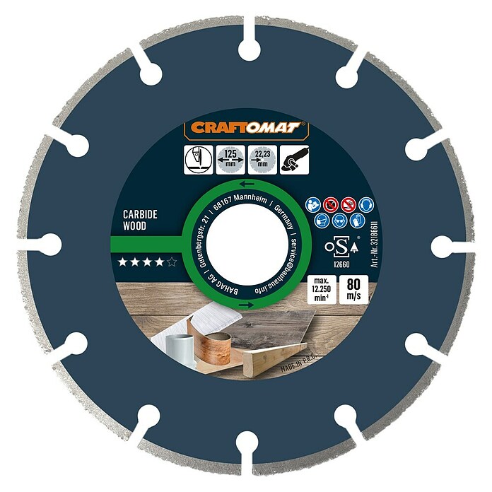 Craftomat Rezni disk Carbide Wood  (Provrt: 22,23 mm) | BAUHAUS